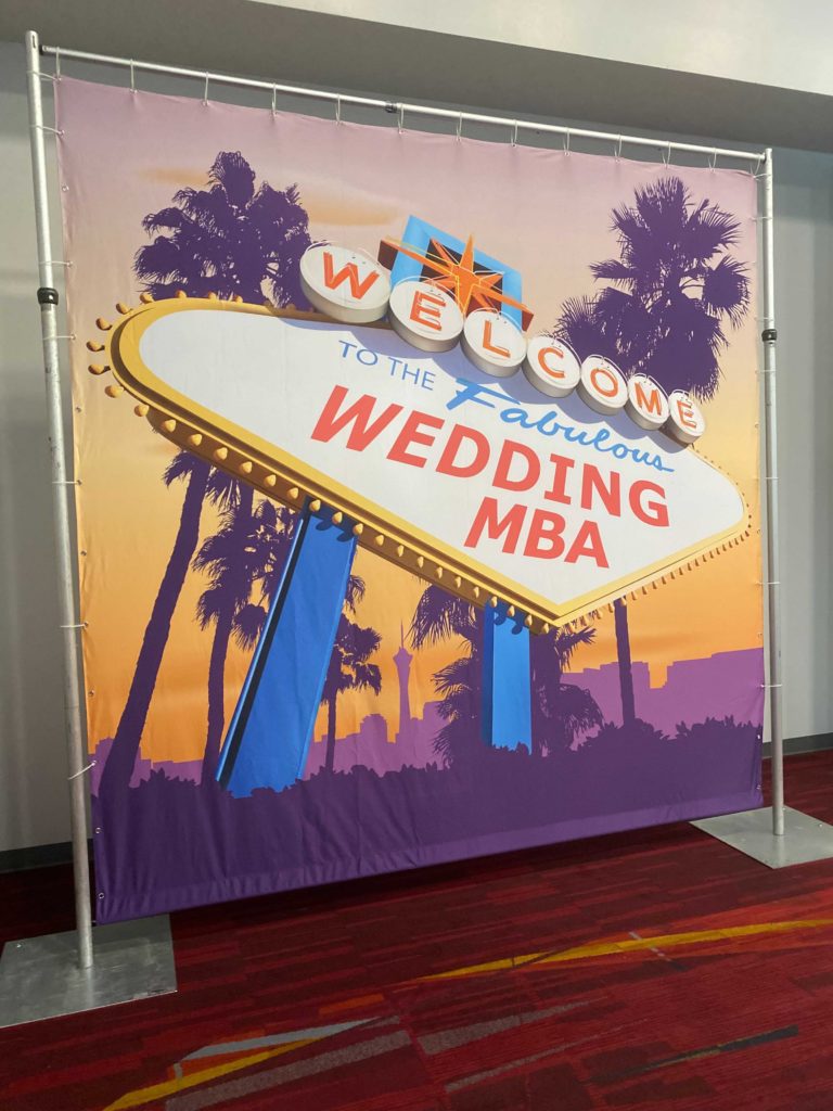 Wedding MBA welcome sign