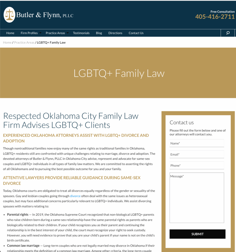example of a webpage explicitly mentioning the LGBTTQ+ community