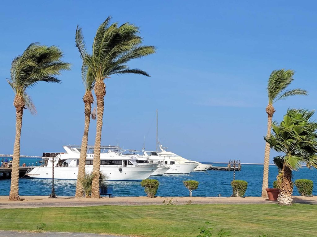 view of a yacht in Egypt