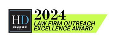 Hennessey Digital 2024 Law Firm Outreach Excellence Award Badge