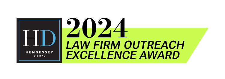 Hennessey Digital 2024 Law Firm Outreach Excellence Award Badge