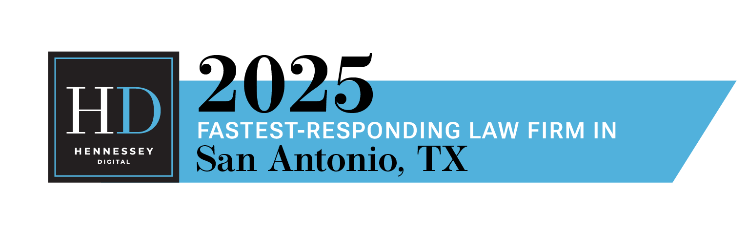 Hennessey Digital 2025 Fastest-Responding Law Firm Award Badge San Antonio