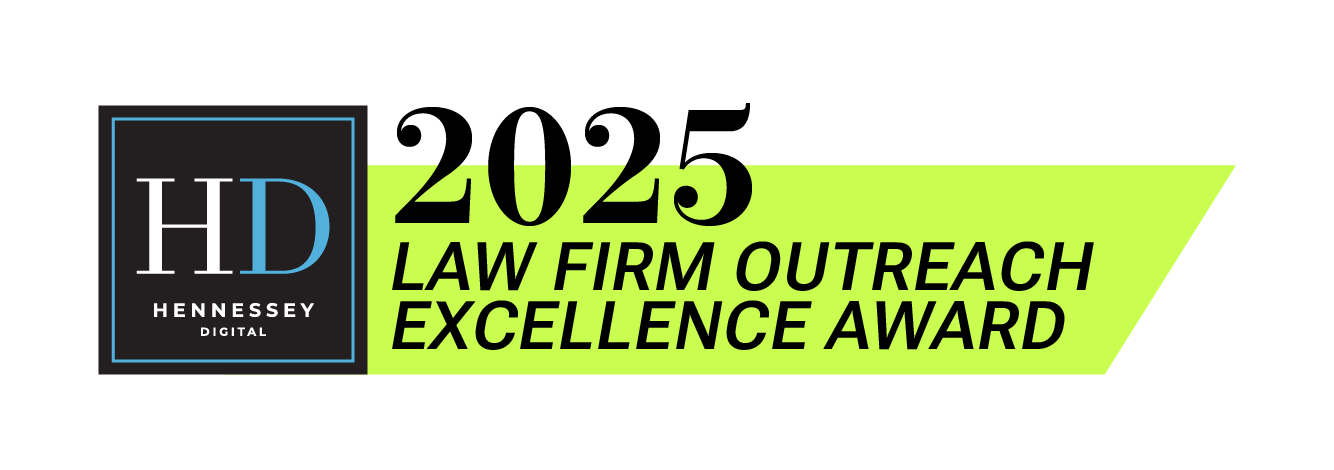 Hennessey Digital 2025 Law Firm Outreach Excellence Award Badge