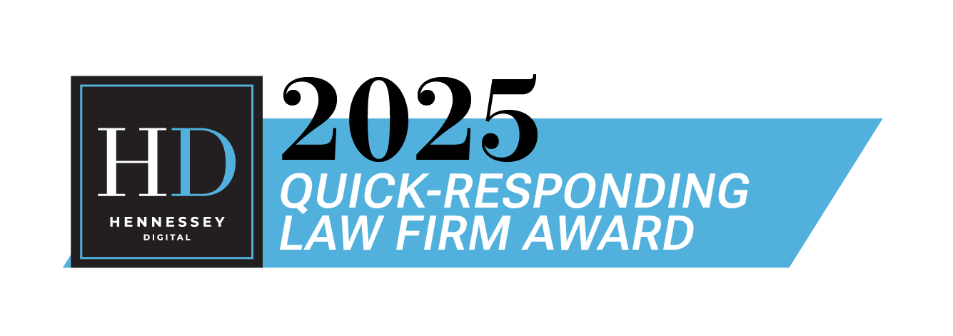 Hennessey Digital 2025 Quick-Responding Law Firm Award Badge